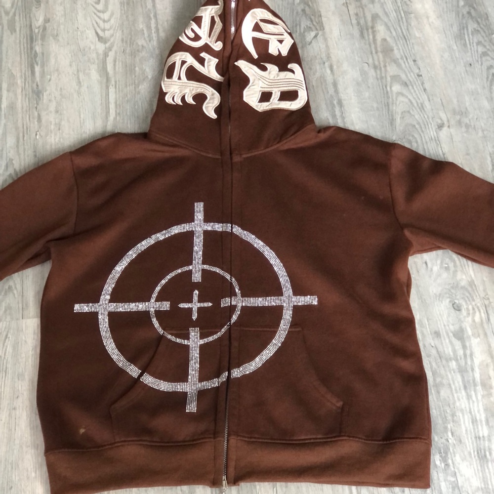 Oversized Y2K Grunge Full Zip Hoodie